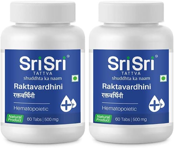 Sri Sri Tattva Raktavardhini Comprimidos, 500 mg (Pack de 2)