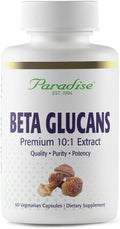 Paradise Herbs Beta Glucanos de Champiñones Agaricus, 60 Cápsulas Vegetarianas