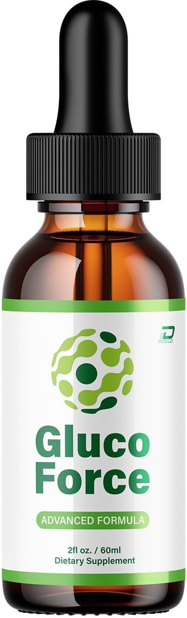 Gluco Force Healthy Formula – Suplemento Líquido Natural Extra Fuerte, 1 Pack (1 Mes de Suministro)