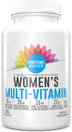 Portions Master Multivitamínico para Mujeres, Energía, Inmunidad y Huesos (90 Cápsulas)