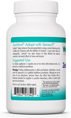 NutriCology ZenMind Adapt - 200 mg L-Teanina, 125 mg Ashwagandha y 550 mg GABA - Apoyo al Estrés y la Calma - 60 Cápsulas Vegetarianas