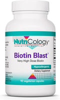 NutriCology Biotin Blast - 100 mg Biotin - 90 Vegetable Capsules