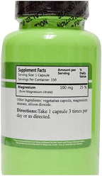 Daily Manufacturing Citrato de Magnesio, 150 Cápsulas Vegetales