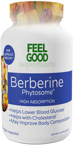 Feel Good Superfoods Berberine Phytosome, 120 Cápsulas Veganas