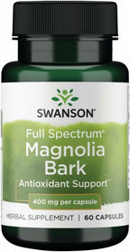 Swanson Corteza de Magnolia - Suplemento Herbolario, 60 Cápsulas de 400 mg