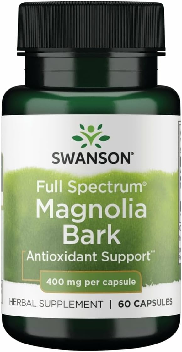 Swanson Corteza de Magnolia - Suplemento Herbolario, 60 Cápsulas de 400 mg