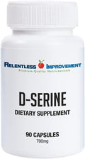 Relentless Improvement D-Serina – Aminoácido para Apoyo Cognitivo y Neuroprotección – 90 Cápsulas Vegetales de 700mg