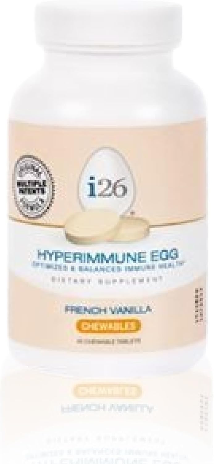 Youngevity i26 Hyperimmune Egg | IgY Max French Vanilla | 45 Comprimidos Masticables