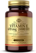 Solgar Vitamina E 670 mg (1000 UI), 180 Cápsulas Blandas