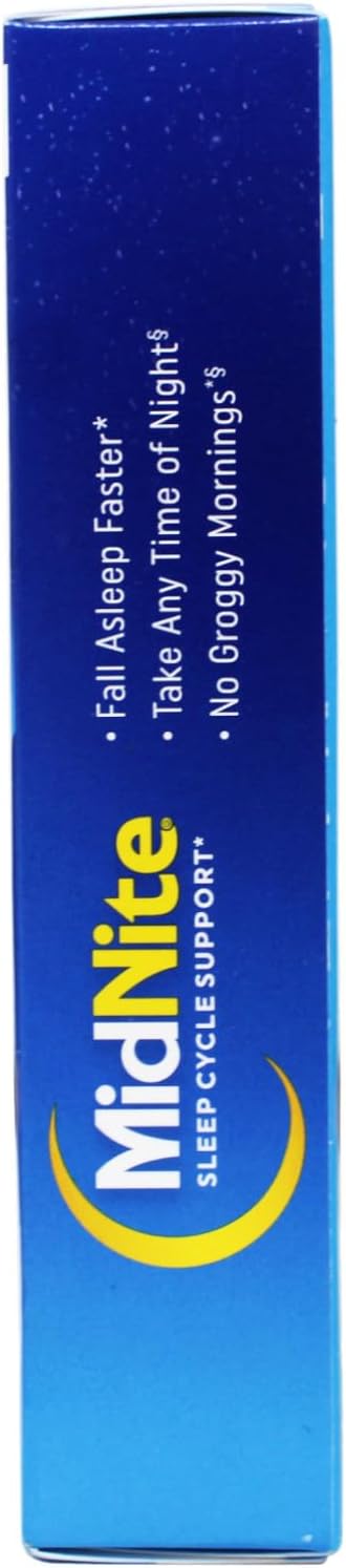 MidNite Melatonina Baja Dosis 1.5 mg con Mezcla Herbal – 30 Comprimidos de Fusión Rápida (Pack de 4)