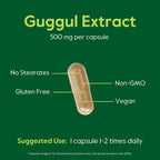 BESTVITE Guggul Extract 500mg, 120 Vegetable Capsules