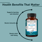 Brahmi Tablets - 90 Tablets, 1000 mg - Bacopa Monnieri - mi Nature