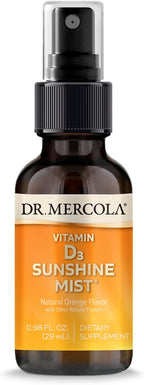 Dr. Mercola Vitamina D3 Sunshine Mist - Spray de Vitamina D3 - 5000 UI por Dosis - Apoyo Inmunitario y Articular - Sin OGM, Sin Gluten, Sin Soja - 29 ml (38 Dosis)