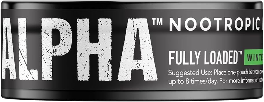 Fully Loaded Alpha Nootropic Pouches (Wintergreen) - 5 Latas - 15 Bolsitas por Lata