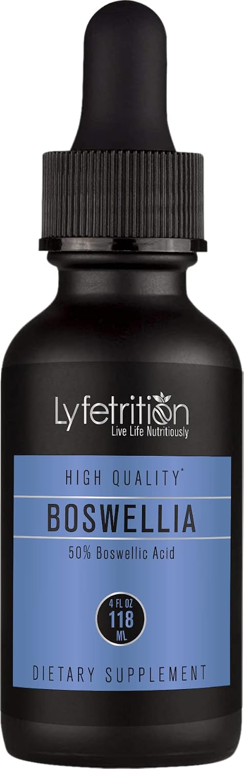 Lyfetrition Boswellia 455 mg - Extracto Líquido 118 ml - 220 Porciones - Alta Absorción - No Modificado Genéticamente - Certificado GMP - Sin Crueldad