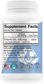 EcoIntegratives D3 4000 UI (Colecalciferol) – 120 Cápsulas Vegetales