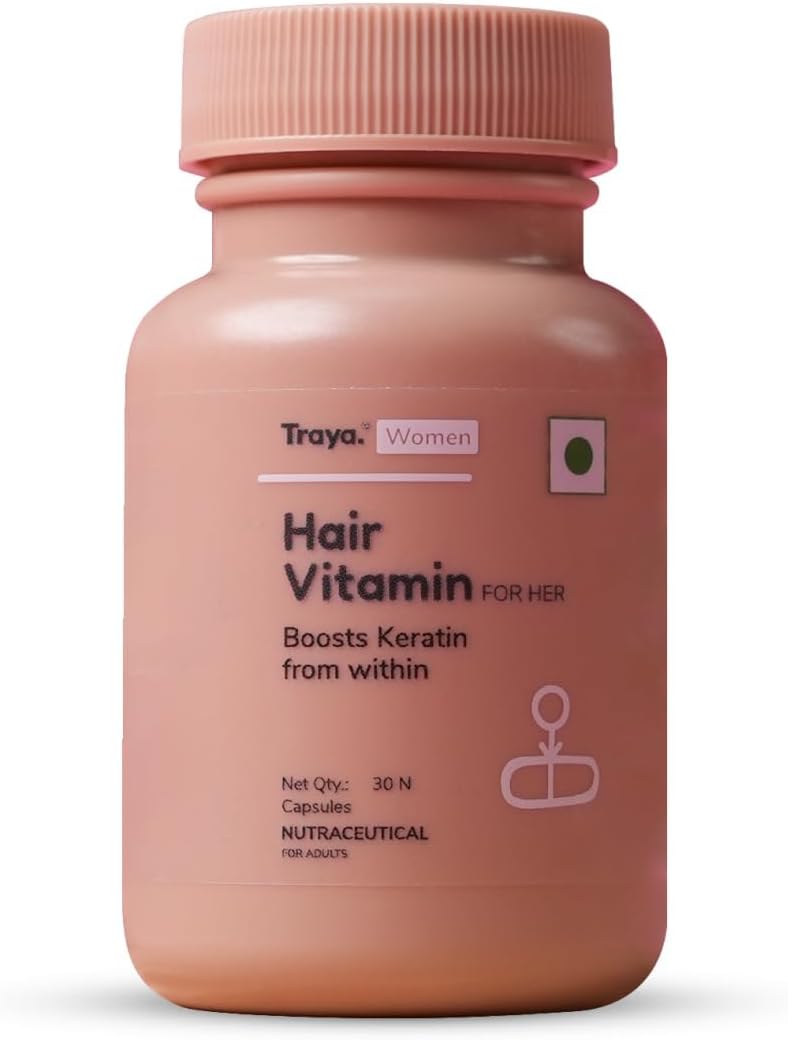 Vitamina para el Cabello para Ella | Biotina, Zinc, Hierro y Vitamina B12 | 30 Comprimidos