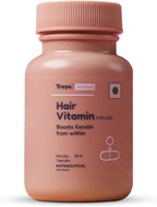 Vitamina para el Cabello para Ella | Biotina, Zinc, Hierro y Vitamina B12 | 30 Comprimidos