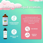 LIQUIDHEALTH Prenatal Baby Booster - Pack de Vitaminas Prenatales/Postnatales Líquidas Veganas con Hierro Ferrochel y Folato