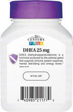 DHEA 25 mg, 90 Cápsulas - 21st Century