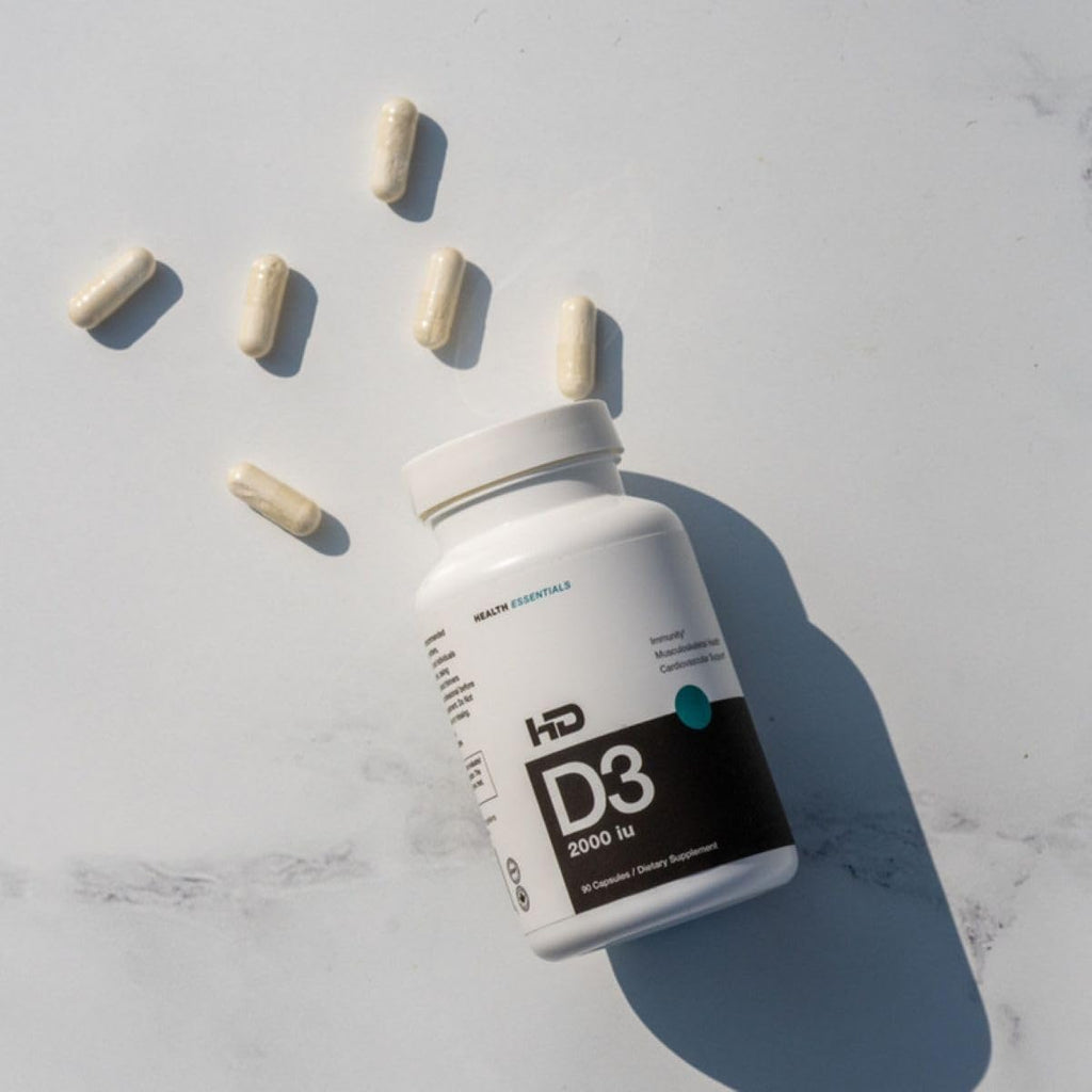 HD MUSCLE HealthHD D3 - 2000 UI Vitamina D3 - 90 Cápsulas