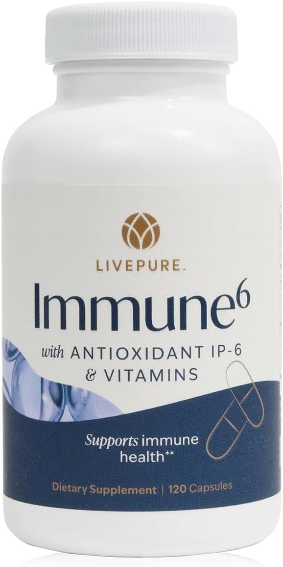 PURE Immune6 - Suplemento Inmunológico con IP6, Selenio, Vitamina C y D3 - 120 Cápsulas