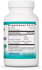 NutriCology ZenMind Adapt - 200 mg L-Teanina, 125 mg Ashwagandha y 550 mg GABA - Apoyo al Estrés y la Calma - 60 Cápsulas Vegetarianas
