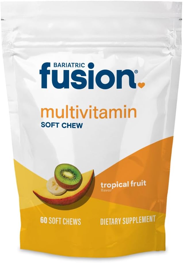 Bariatric Fusion Multivitamínico en Gominola Blanda para Cirugía Bariátrica - Sabor Fruta Tropical - 60 Unidades (1 Mes)