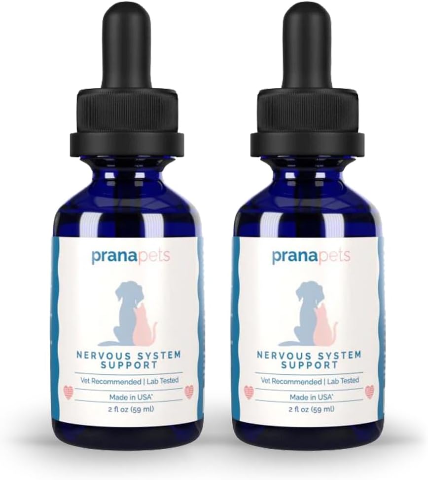 Apoyo al Sistema Nervioso para Perros y Gatos - Fórmula Herbal que Ayuda a Reducir el Nerviosismo y Movimientos Involuntarios - Pack de 2
