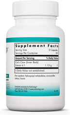 Extracto de Corteza Interior de Uña de Gato - 60 Cápsulas - NutriCology
