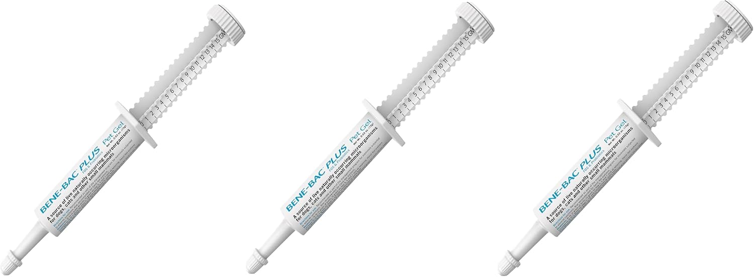 Sakioo Probiotique Gel probiótico para mascotas - Paquete de 3 jeringas de 15 g