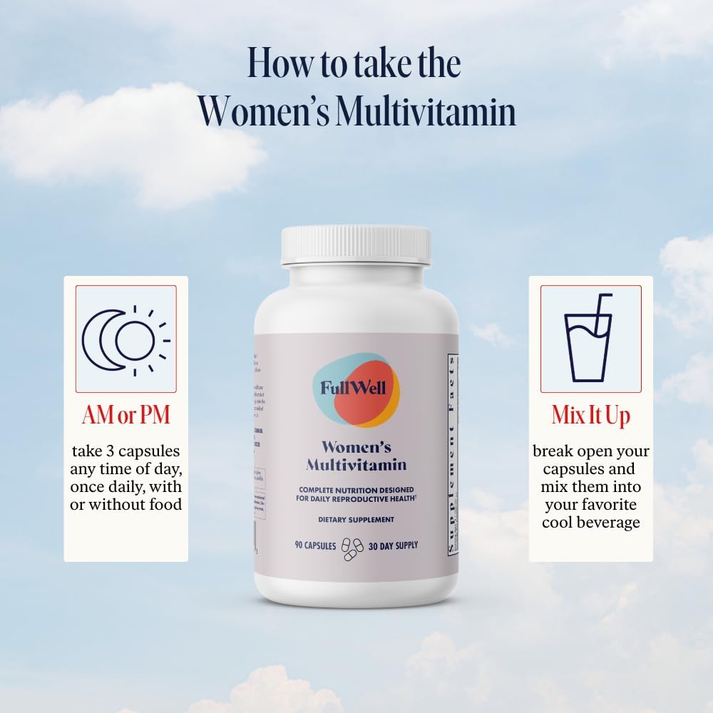 FullWell Multivitamin para Mujeres - Apoyo a la Salud Reproductiva y Equilibrio Hormonal