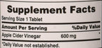 Puritan's Pride Vinagre de Manzana 600 mg, Comprimidos Vegetarianos, 200 Comprimidos