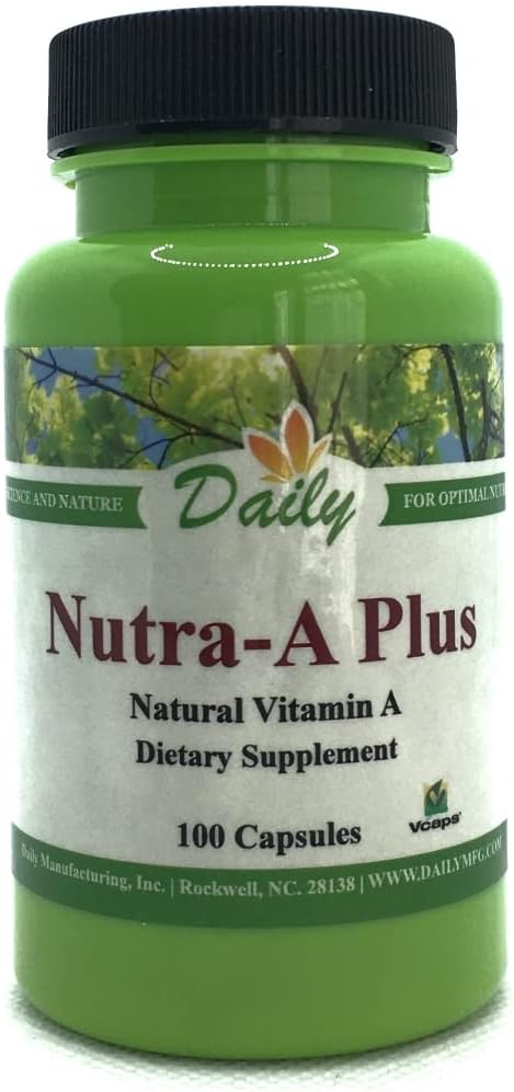 Daily Manufacturing Nutra-A Plus™ (Vitamina A-Palmitato y Betacaroteno) 100 Cápsulas Vegetarianas