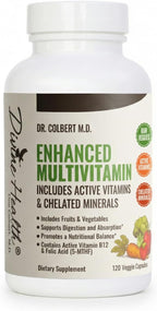 Dr. Colbert Multivitamínico Mejorado Plus con Minerales Quelados y Vitaminas B Activas – 120 comprimidos
