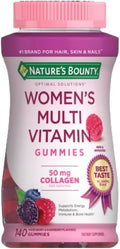Nature's Bounty Optimal Solutions, Gominolas Multivitamínicas para Mujeres, Sabor Frambuesa, 140 uds (70 dosis)