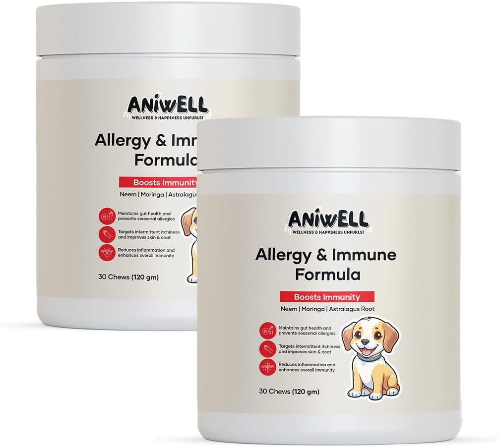 Allergy & Immune Support Chews para Perros – Raíz de Astrágalo y Flaxseed C3 | Pack de 2