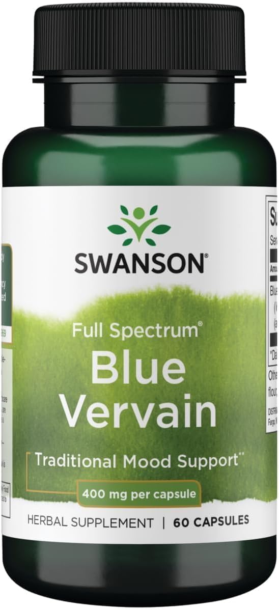 Swanson Full Spectrum Verbena Azul 400 mg 60 Cápsulas