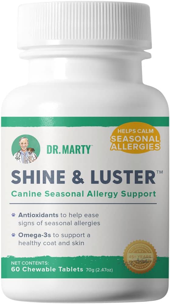 Dr. Marty Shine & Luster Masticables de Apoyo Estacional para Alergias en Perros, 60 uds.
