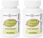 GeriCare High-Potency Vitamin E Capsules – 100 IU for Skin & Immune Support, 45mg | 100 Count | Organic Vitamin E for Women and Men