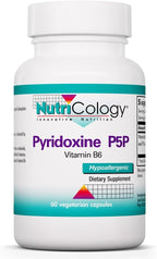 Piridoxal-5-fosfato (P5P) de Nutricology - 60 cápsulas