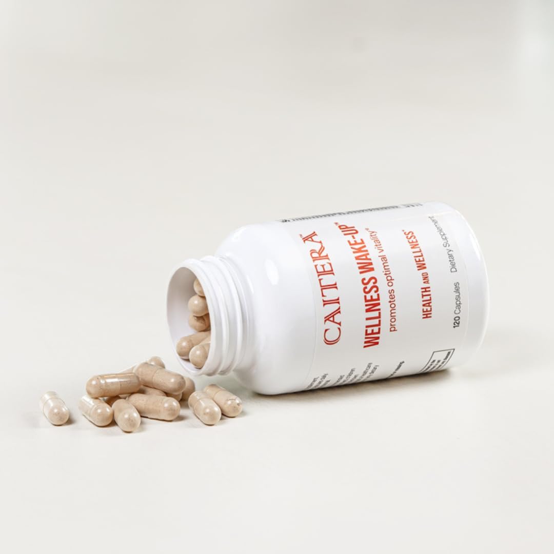 Wellness Wake-Up | 6 en 1 Suplemento Dietético para Hombres y Mujeres | Complejo de Vitaminas, Minerales, Enzimas y Probióticos | Vegano 120 Cápsulas