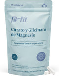 B-FIT B Magnesio Glicinato y Citrato - Apoya el Sueño y la Recuperación Muscular - Vegano - 496 mg - 220 Cápsulas - 2 Meses de Suministro