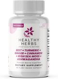 Healthy Herbs Cápsulas de Musgo Marino Silvestre 1950mg – Complejo Avanzado con Remolacha, Cúrcuma, Jengibre, Canela y Ashwagandha (90 Cápsulas)