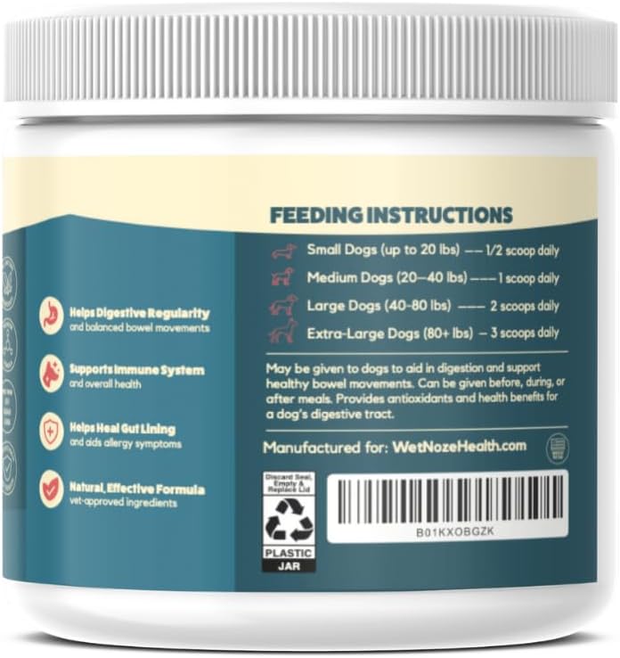 Probiotics for Dogs Digestive Health (Chicken & Bacon) - Probiotic Powder for Dogs - Digestive Aid & Immune Support - Calming Chews - Max Strength