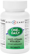 GeriCare One-Daily Multi-Vitamin con Hierro, 100 Comprimidos
