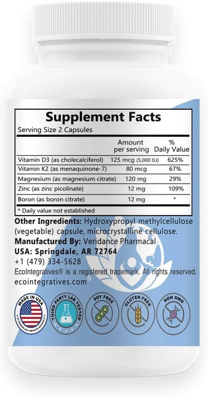 EcoIntegratives D3 Plus con Vitamina K2, – Sistema inmunitario: el zinc contribuye al funcionamiento normal del – Image 2