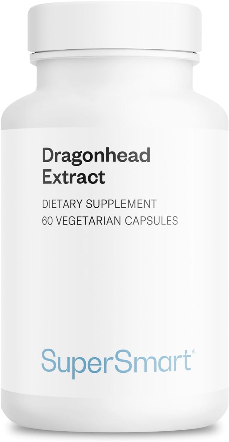 Supersmart - Extracto de Cabeza de Dragón 200mg al Día (Patented) - Suplemento DracoBelle de Cabeza de Dragón | No OGM y Sin Gluten - 60 Cápsulas Vegetales