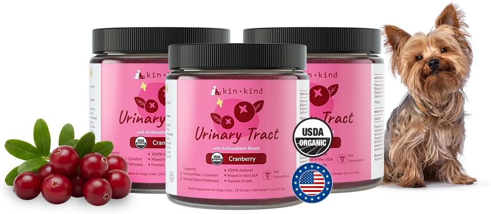 kin+kind Suplemento Urinario para Perros y Gatos - 3x227g