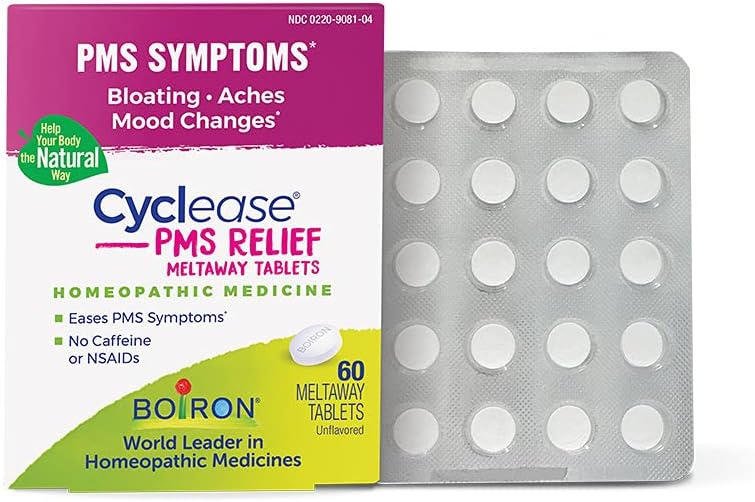 Boiron Cyclease PMS Relief Comprimidos para el Alivio de los Síntomas del Síndrome Premenstrual - 60 Unidades